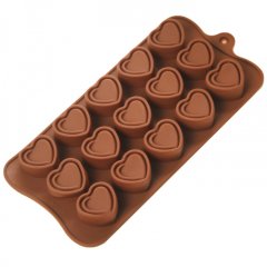 Форма силиконовая для шоколада "Сладкое сердце" 2854843