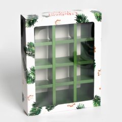 Коробка на 12 конфет "Ёлочные ветки" 19х15х3,5 см 10449281	 , 109 ₽ Коробка на 12 конфет "Ёлочные ветки" 19х15х3,5 см 10449281