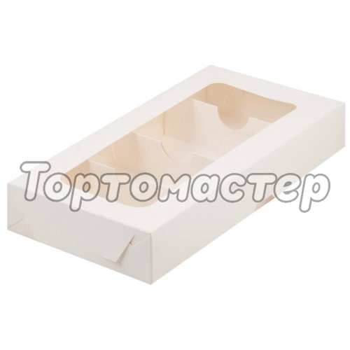 Коробка для дегустационных наборов тортов/пирожных Белый 25х13х4 см