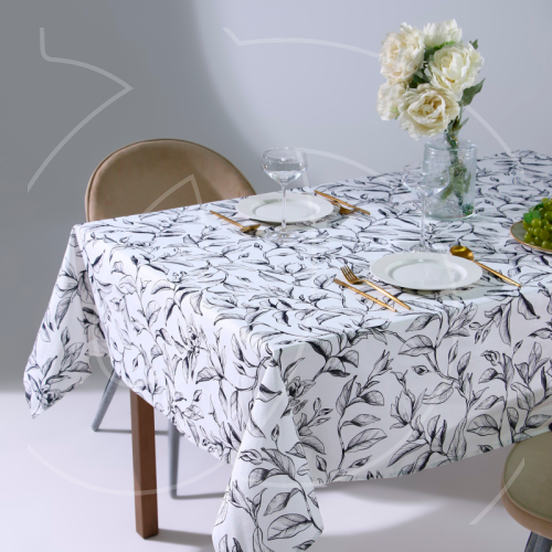 Скатерть для стола Хлопок "Листья" 146х180 см 9322527