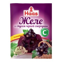 Смесь сухая для приготовления желе со вкусом чёрной смородины Haas 50 г 
