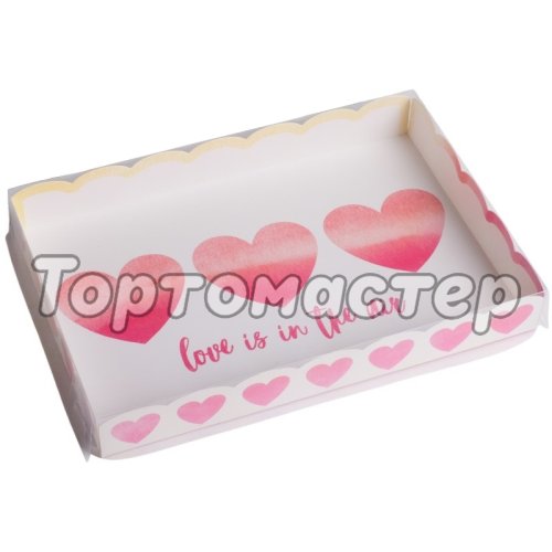 Коробка для сладостей с окошком "Любовь в воздухе" 22х15х3 см