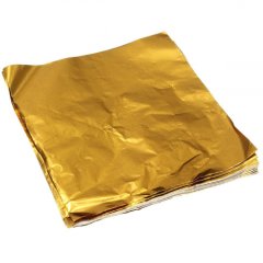 Фольга для конфет обёрточная Золото 10х10 см 100 шт
