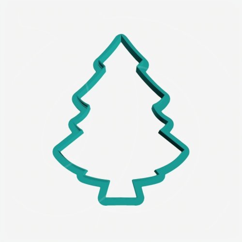 Вырубка пластиковая LUBIMOVA ""Рождественская ёлочка №1" 9 см 