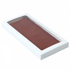 Коробка для шоколадной плитки с окошком Белая 18х9х1,4 см КУ-191 