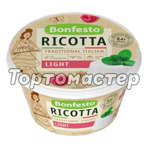 Сыр Рикотта Bonfesto Light 40% 250 г без скидки