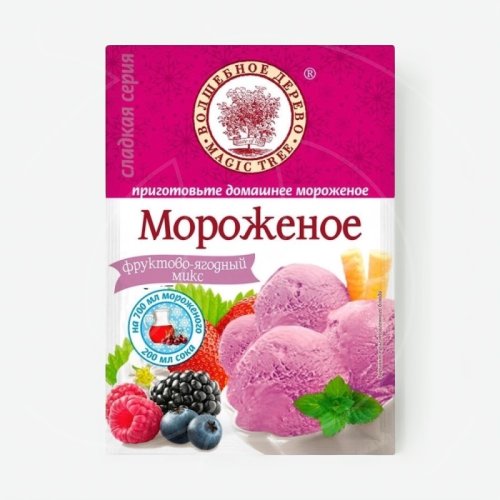 Смесь для мороженого Волшебное дерево "Фруктово-ягодный микс" 75 г 