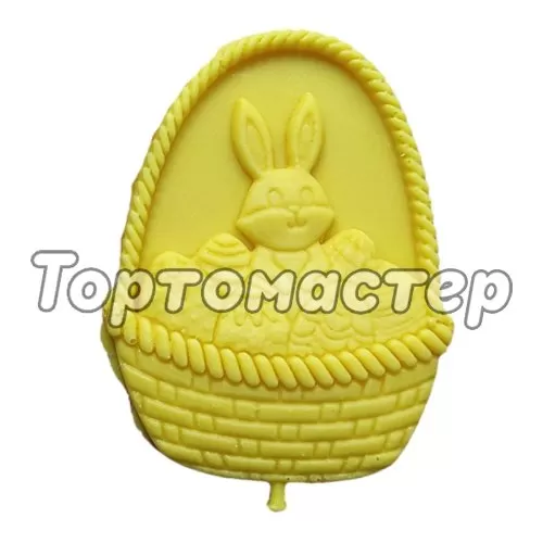 Молд силиконовый Зайка в корзине 1384