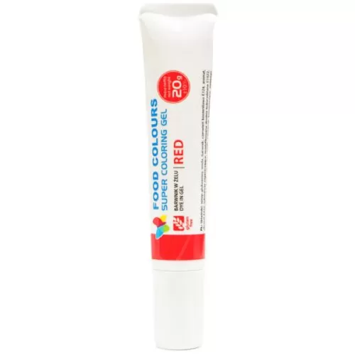 Краситель пищевой гелевый водорастворимый Food Colours Красный 20 г WSG-T01, 25529