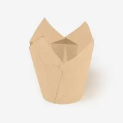 Капсула бумажная тюльпан "Крафт" D50 H90 1 шт Б-101		