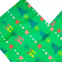 Бумага упаковочная Тишью "Ёлочки" Зелёная 5 шт БТ-27	