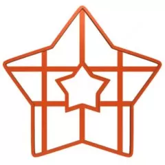 Вырубка пластиковая для торта "Звезда" 24 см LC-00010470, 71567