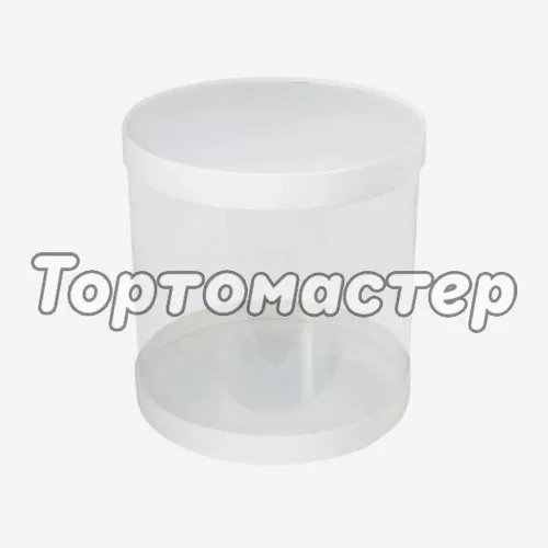 Коробка для торта тубус белая 26х26 см 022680