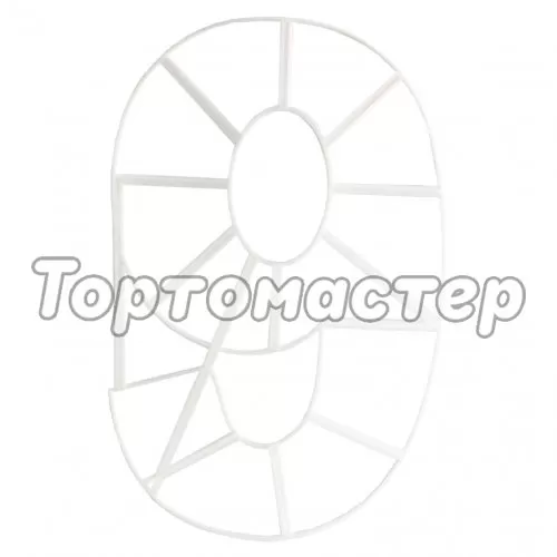 Вырубка пластиковая для торта "Цифра 9" 71598