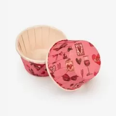 Капсула бумажная с подворотом "Любовь" D50 H40 10 шт Б-86	