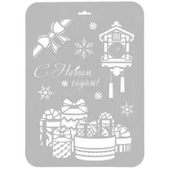 Трафарет кулинарный "Новогодние элементы" НГП-02