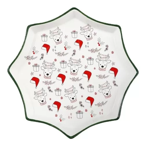 Блюдо керамическое "Новогодние рисунки" 21 см 9592071