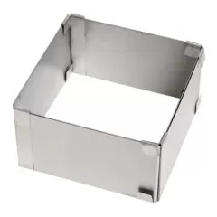 Форма металлическая для выпечки раздвижная Квадрат H5 см W9-15 см 1205015